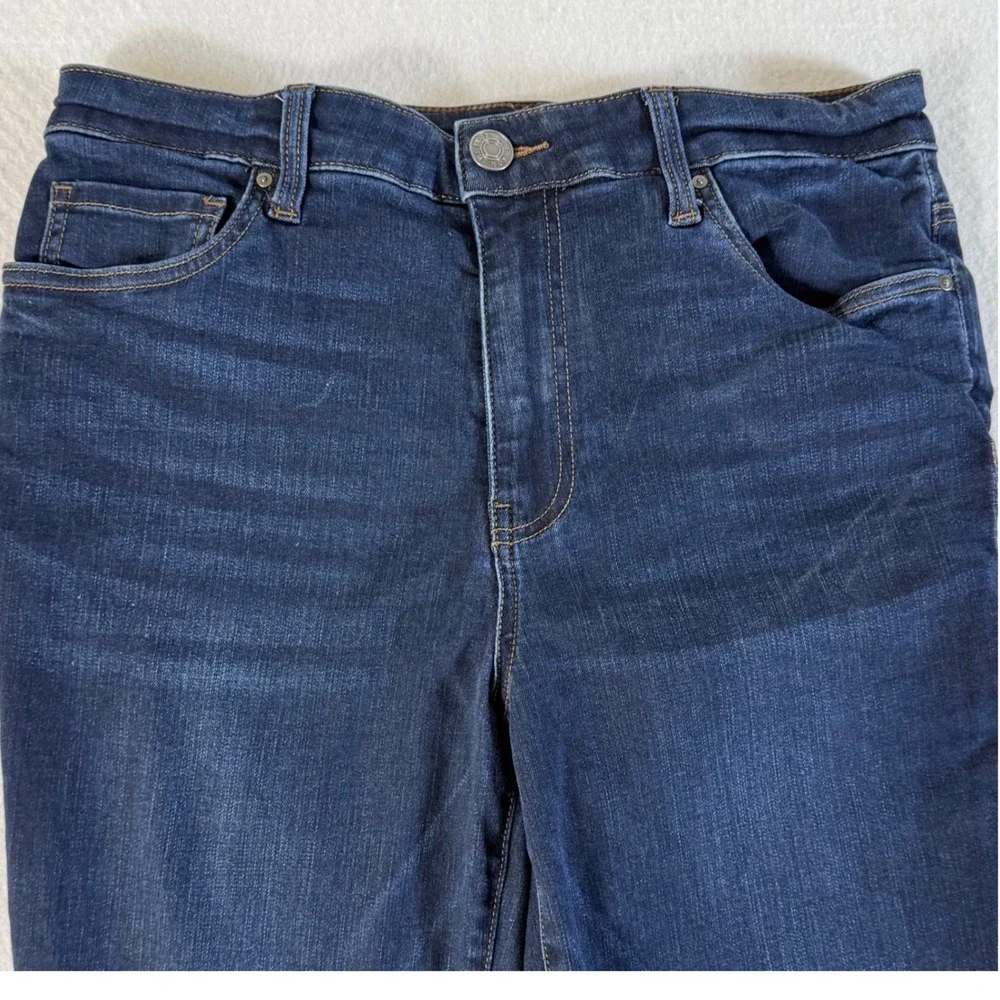 KUT from the Kloth Donna Jeans Womens 10 High Rise Ankle Skinny Dark Wash Blue